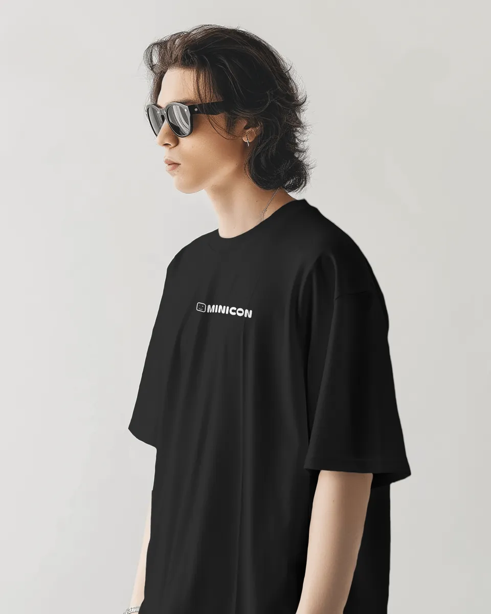 Minicon Minicon Puff Black Oversized Classic T-Shirt puff print t-shirt for men